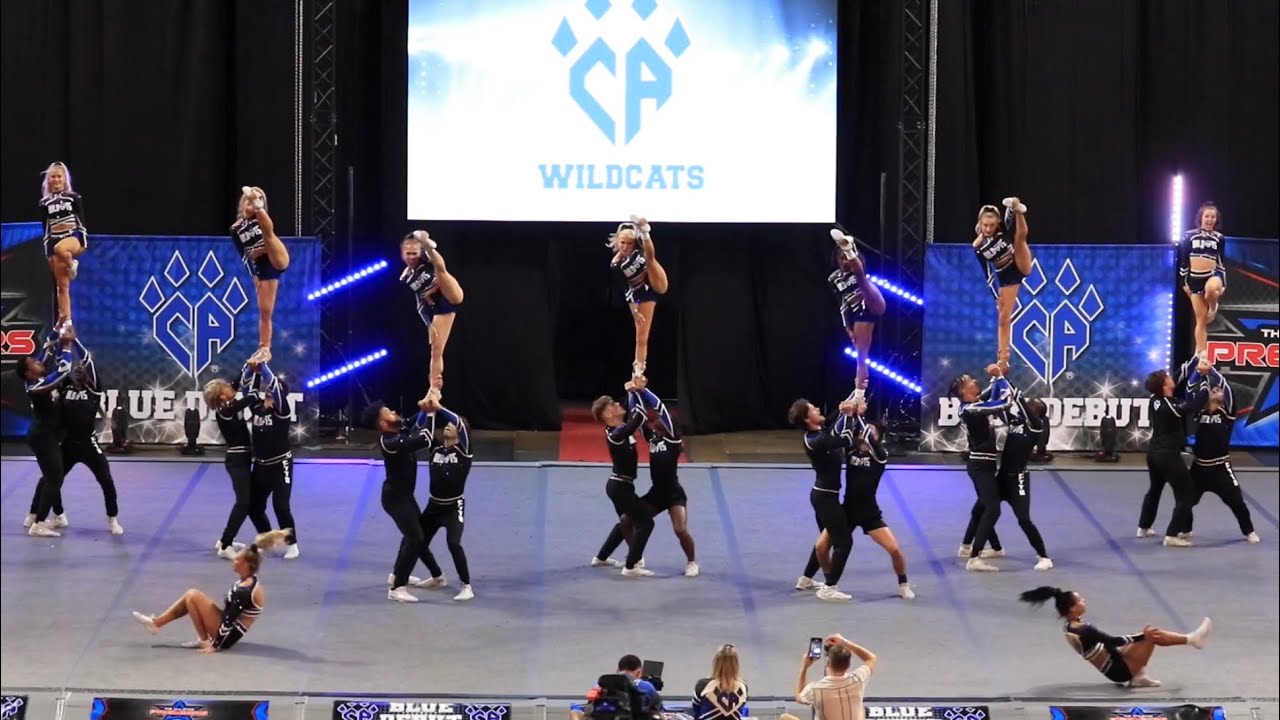 Cheer Athletics Wildcats Blue Debut 2023
