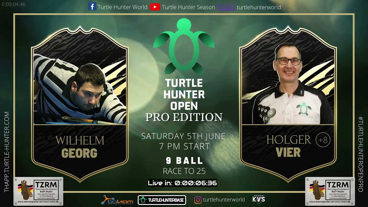 TURTLE HUNTER OPEN PRO - Match 3 - Willi Georg VS Holger Vier  Race auf 25