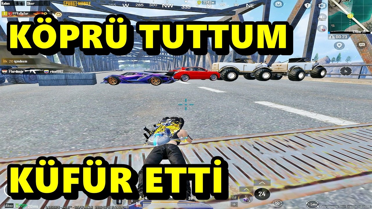 &Ouml;YLE BİR K&Ouml;PR&Uuml; TUTTUM Kİ ADAM K&Uuml;F&Uuml;R ETTİ ! BATUR GAME SOLO SQUAD PUBG MOBİLE