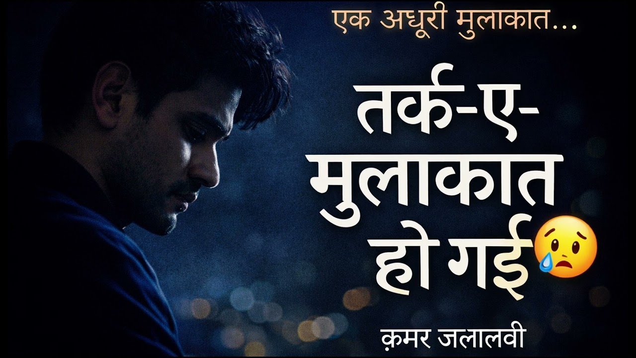 तर्क-ए-मुलाक़ात हो गई | Sad Ghazal | Urdu Shayari | Heart Touching Poetry. #sad  #love 
