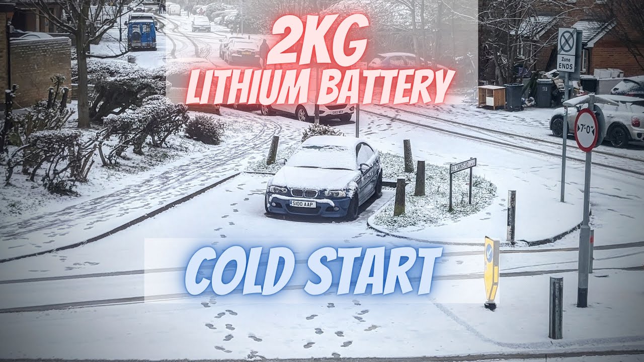 Cold starting in the snow with a 2kg battery!? BMW E46M3 on Deadweight Industries lithium battery