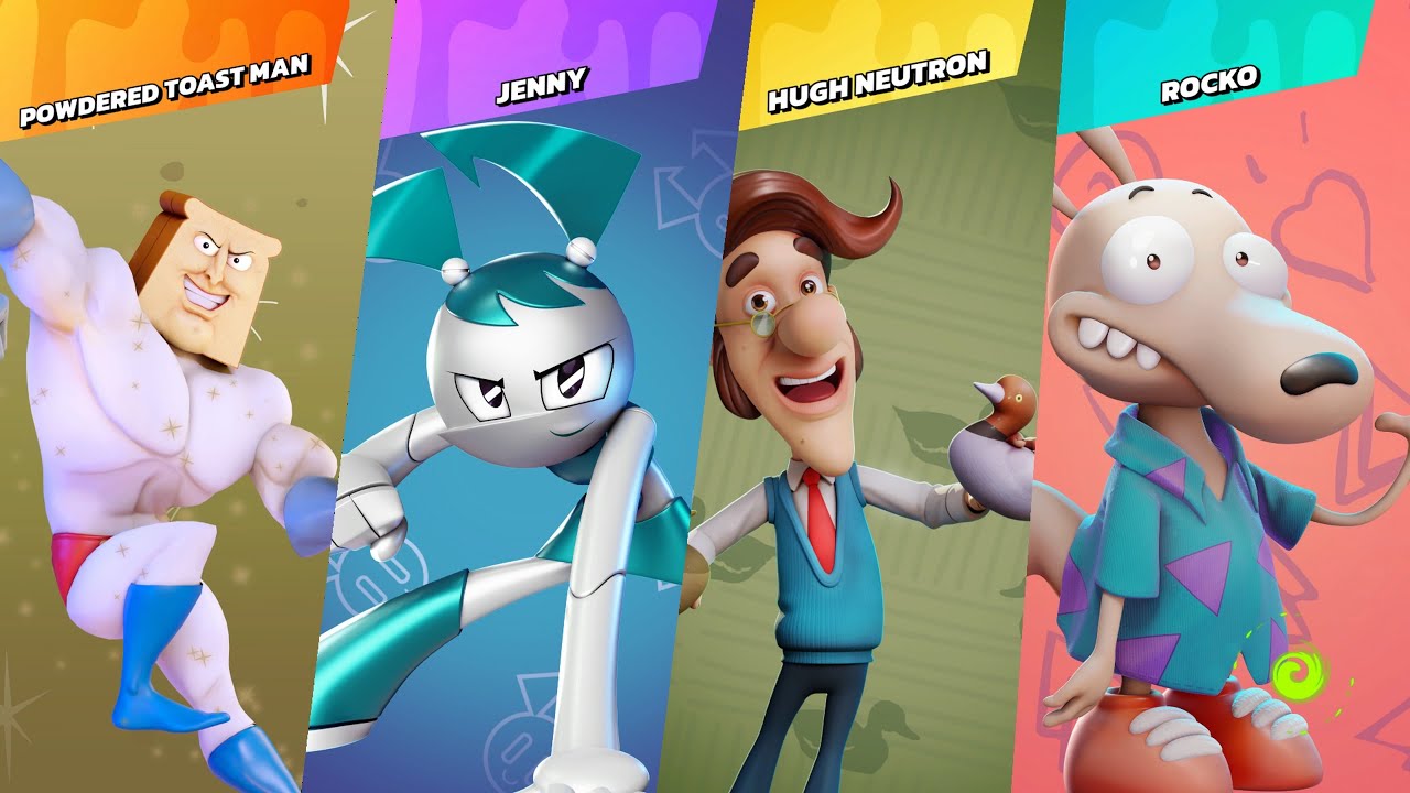 1vs3 Team Lvl 9 CPUs Powdered Toast Man Nickelodeon All-Star Brawl