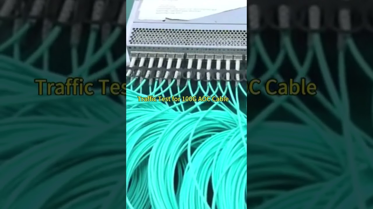 100G AOC Traffic Test Live | Active Optical Cable Factory Testing Process | HYTOPTODEVICE