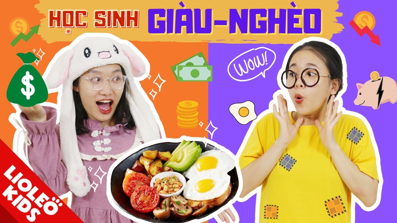 HỌC SINH GI&Agrave;U - NGH&Egrave;O: Bữa s&aacute;ng tr&ecirc;n ban c&ocirc;ng ĐẲNG CẤP 5 SAO vs B&aacute;nh m&igrave; kẹp dưa chuột 