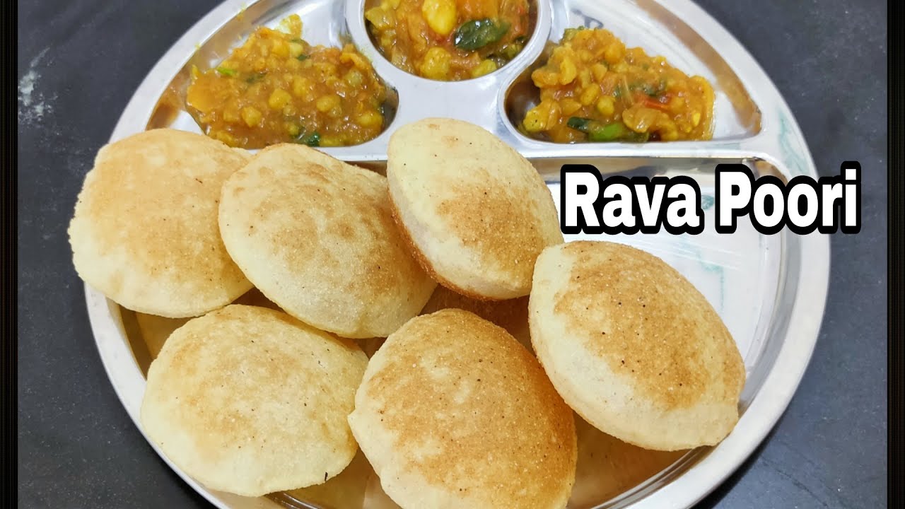 Rava Puri- How to Make Semolina Puri- Sooji Poori