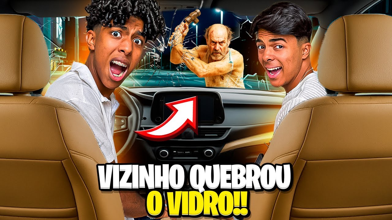 O VIZINHO ESTRANHO QUEBROU O VIDRO DO NOSSO CARRO!! 