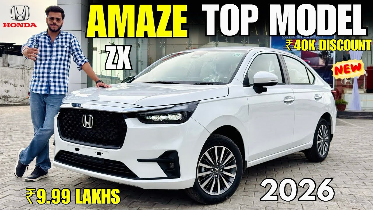 Honda Amaze ZX 2026 New Model Detailed Review ✅ Amaze Top Model Price & Features 🔥