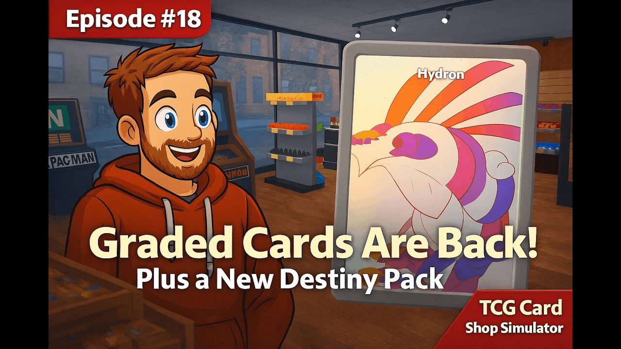 Graded Cards Are Back! Plus a New Destiny Pack & Shop Upgrades - TCG Card Shop Simulator