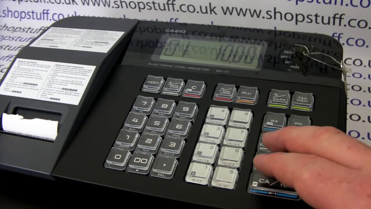 Casio SEG1/SES700/PCRT273/SMT274 NON ADD NUMBER How To Add A Table or Invoice Number To Till Receipt