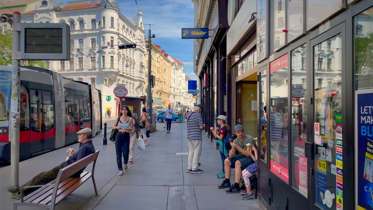 Vienna Walk in Districts Neubau & Josefstadt | 4K HDR | City Ambience Sounds