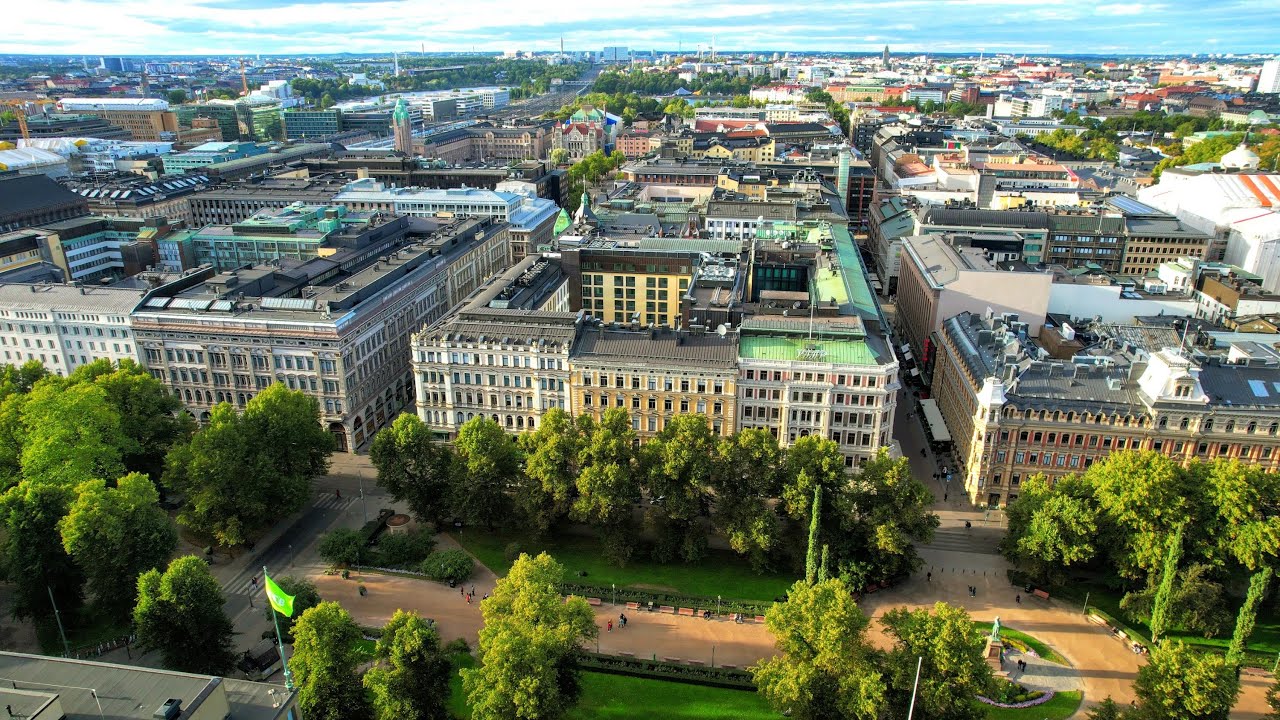 Helsinki Centre, Esplanade Park and Erottaja Square, September 2022