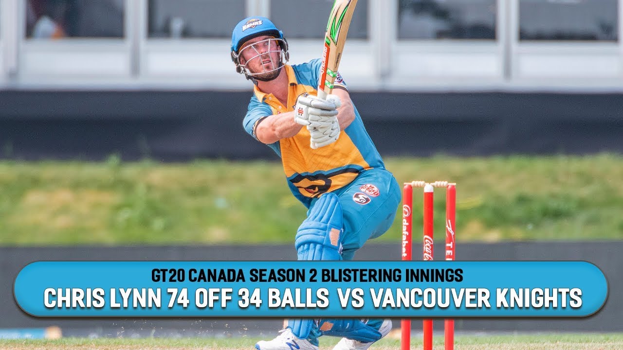 Destructive Chris Lynn | 74 runs off 34 balls | Winnipeg Hawks | GT20 Canada Season 2