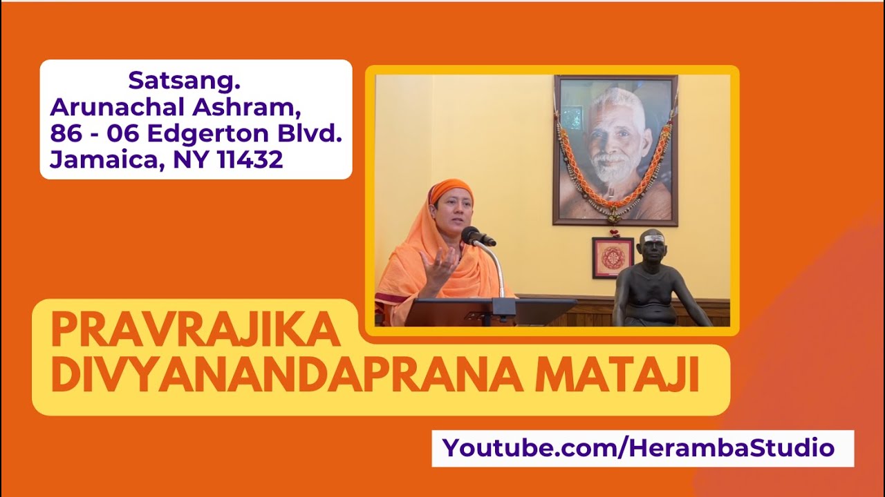 Satsang -Parivrajika Divyanandaprana Mataji, Arunachal Ashram, NY #Silence #Oneness #enlightenment