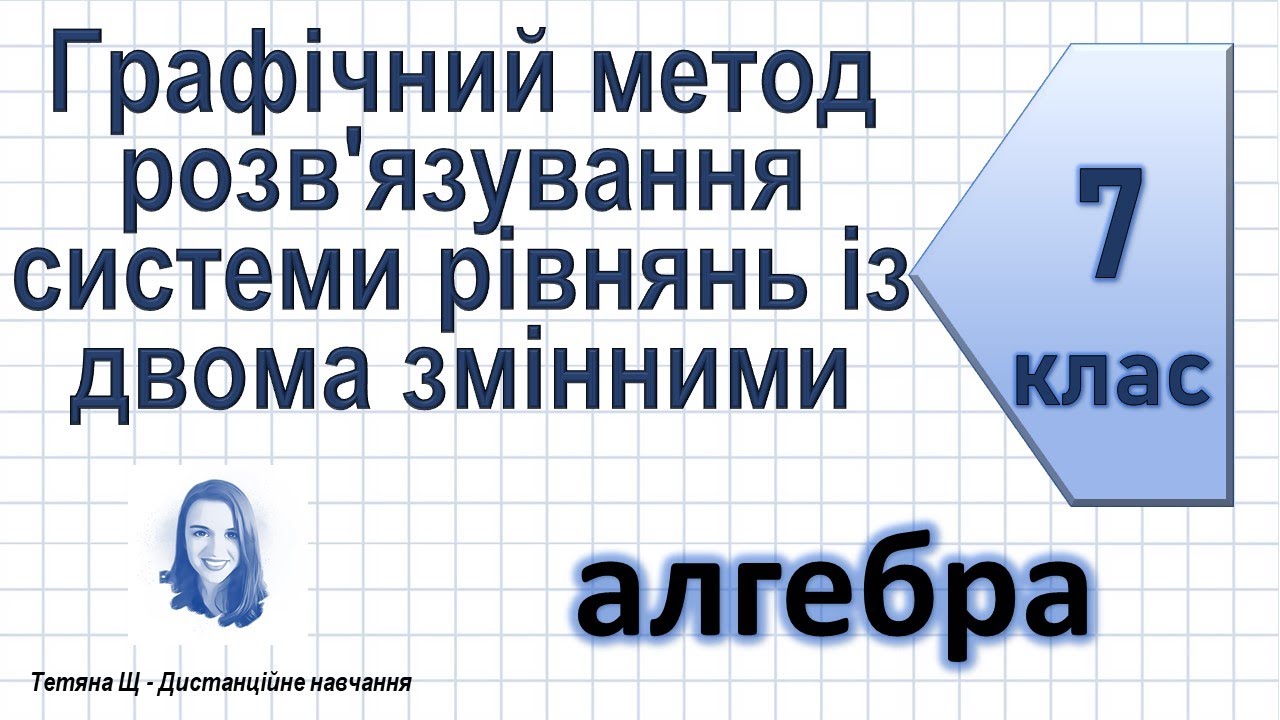Графічний метод розв'язування системи рівнянь із двома змінними. Алгебра 7 клас