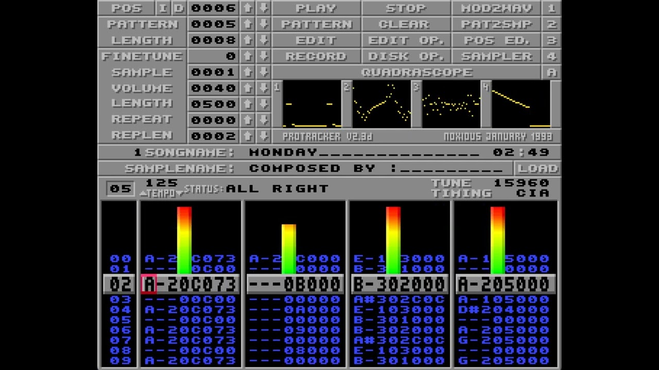 Monday Cracktro Vroom The Company & Vision Factory Protracker MOD