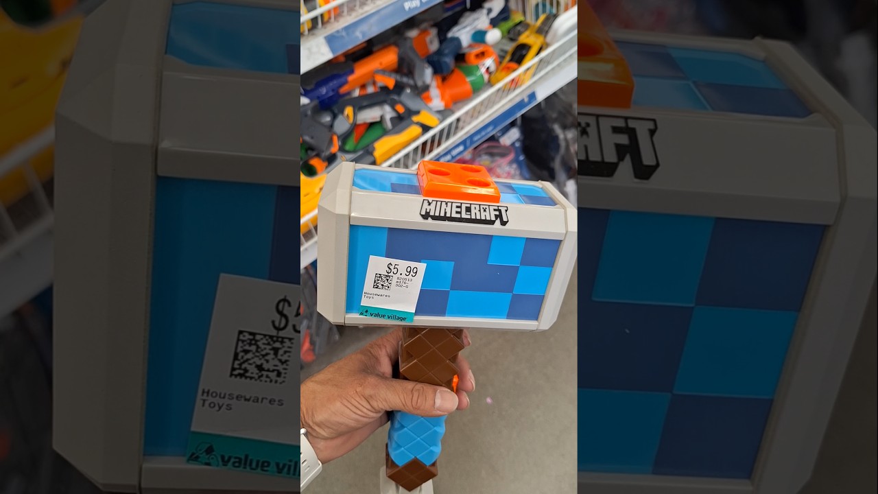 NERF Minecraft hammer gun #goldhunter137