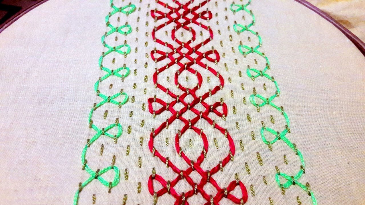 Hand Embroidery new nakshi katha border line design video।বাংলাদেশি নকশী কাথার ডিজাইন.
