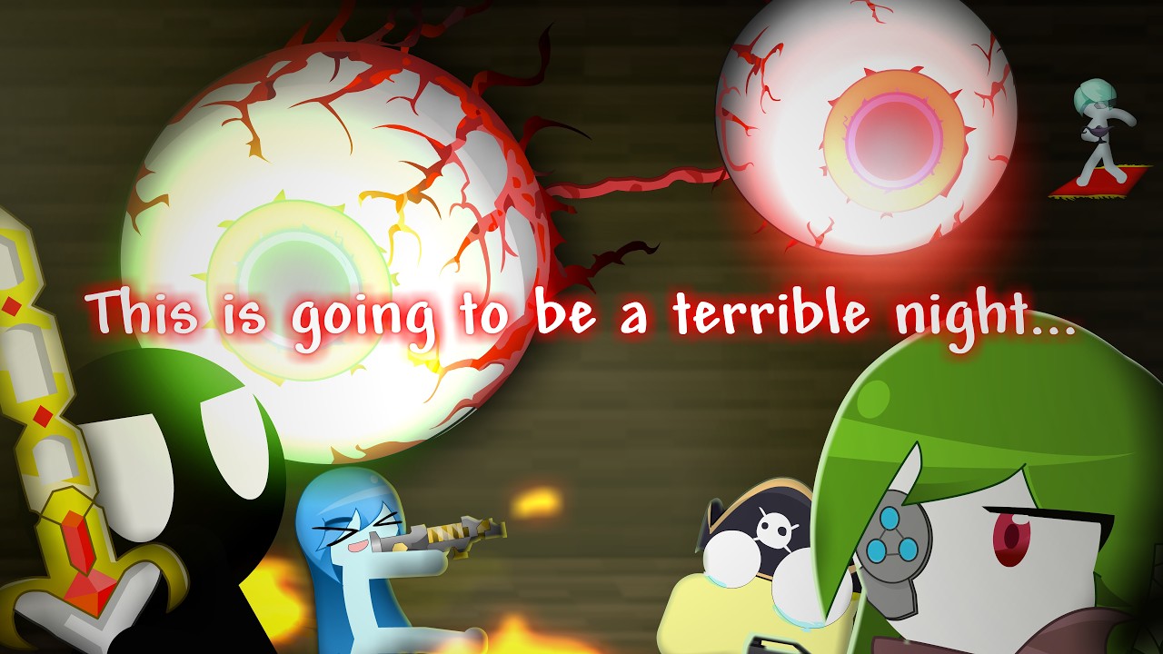 Stickmen vs The Twins - Terraria Animation