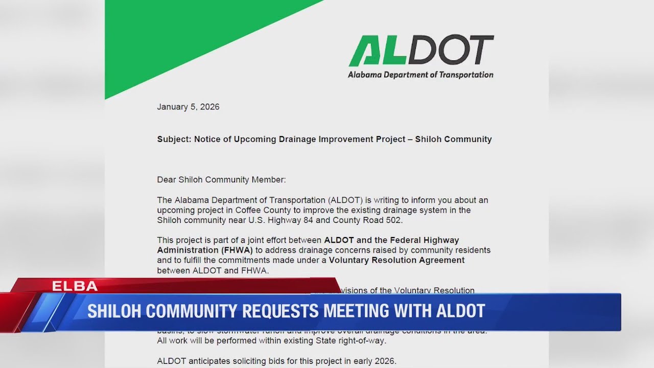 Shiloh community requests meeting with ALDOT