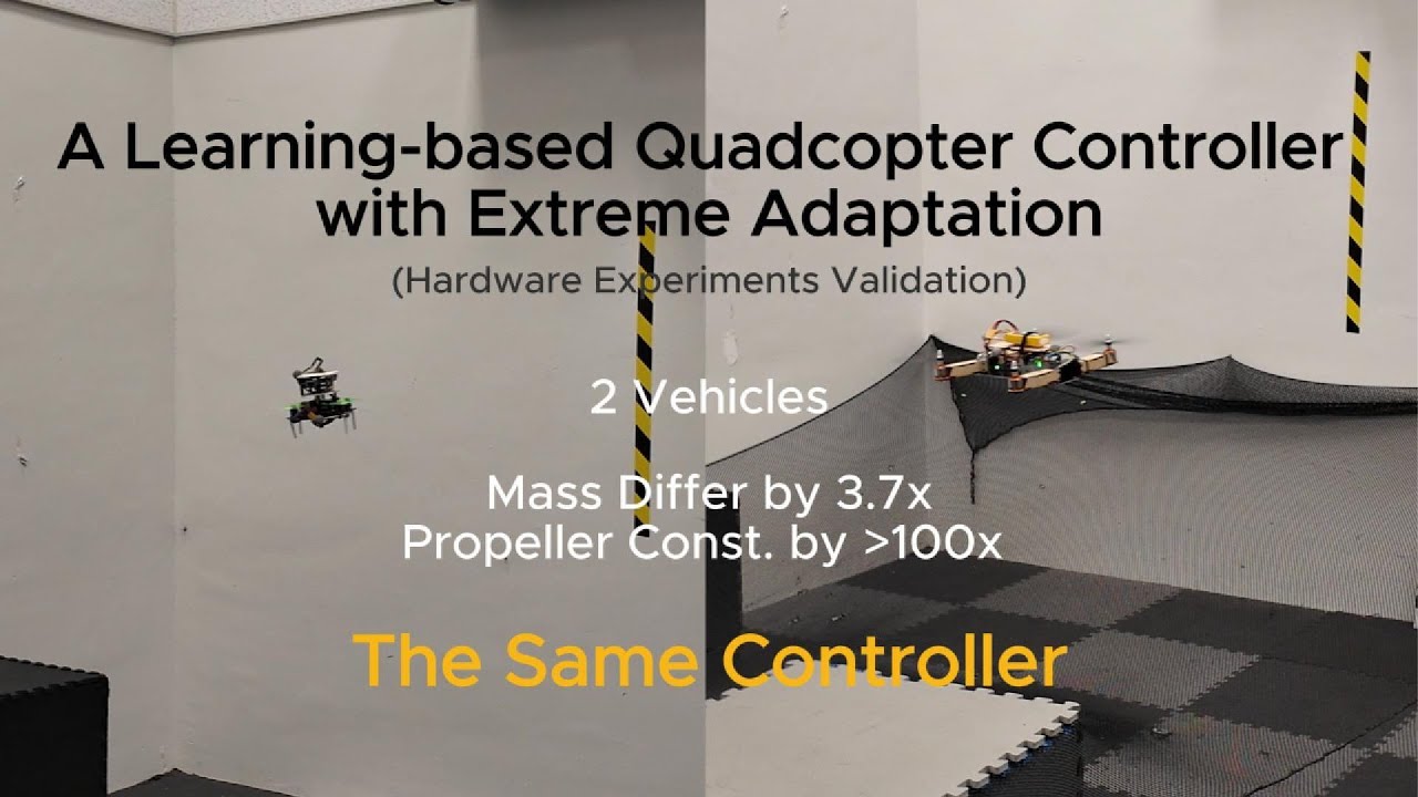 A Learning-based Quadcopter Controller with Extreme Adaptation