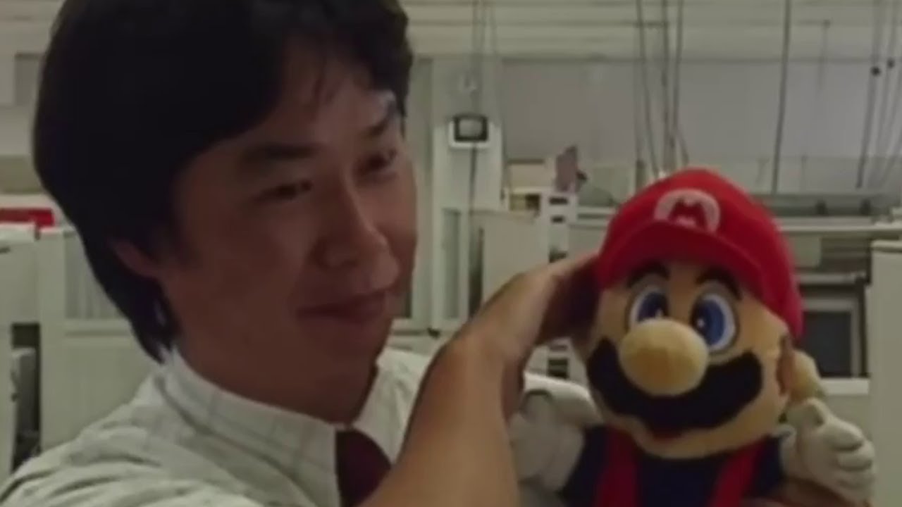 Creator Shigeru Miyamoto Draws Super Mario (1992)