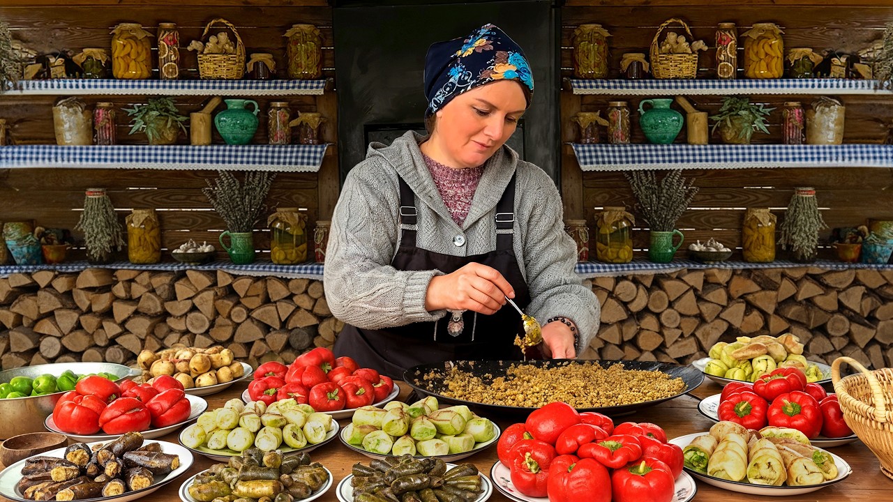 Homemade Dolma with Fresh Garden Veggies &ndash; Village Cooking