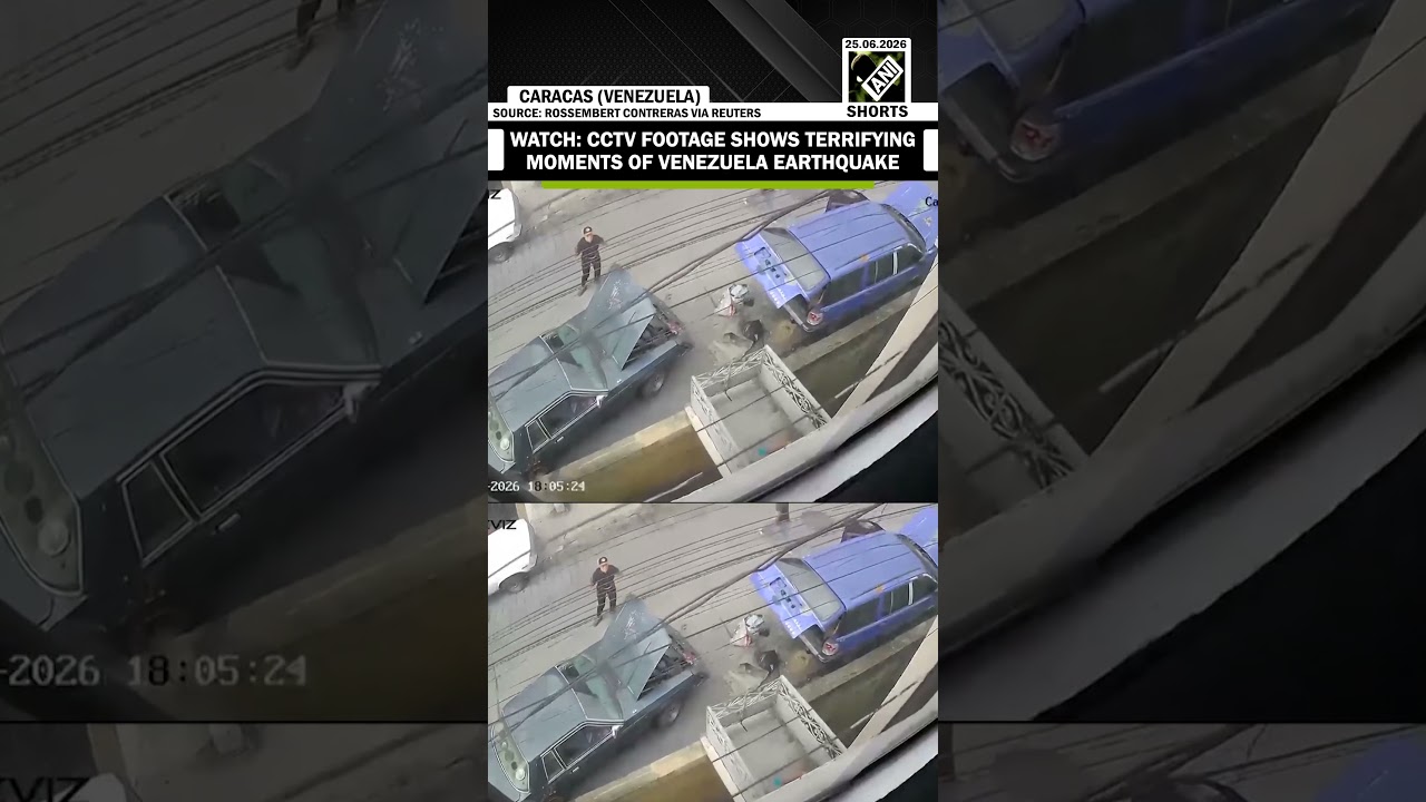 Venezuela Earthquake caught on camera; CCTV footage captures panic and chaos in Caracas