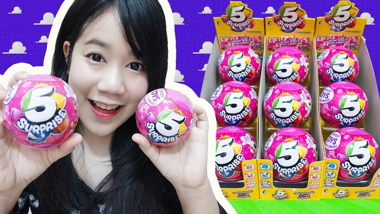 แกะไข่เซอร์ไพรส์ 5 ชั้น!! ไข่ที่มีของเล่น 5 อย่างในใบเดียว~ คุ้มสุดๆ!! 【5 Surprise Ball Unboxing】