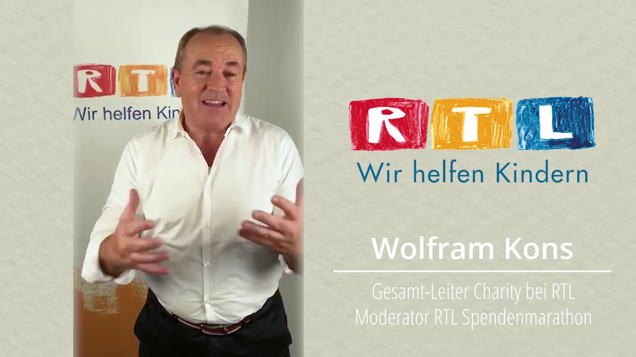 Wolfram Kons hei&szlig;t Einhell beim RTL-Spendenmarathon willkommen