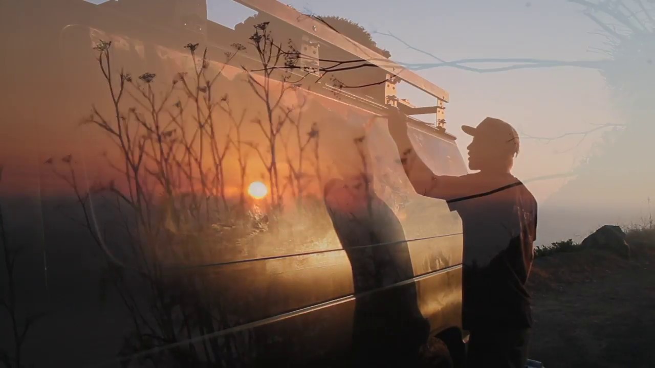 ARTIST PAINTS  MURAL ON THE SIDE OF HIS CAMPER VAN!