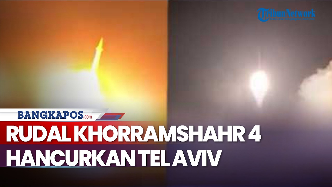 Detik-detik Rudal Khorramshahr 4 Bom Tel Aviv Usai Larijani Gugur, Misil Iran Tewaskan Warga Israel
