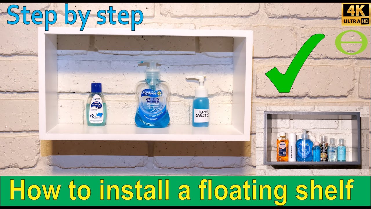 How to install a floating cube shelf - step by step