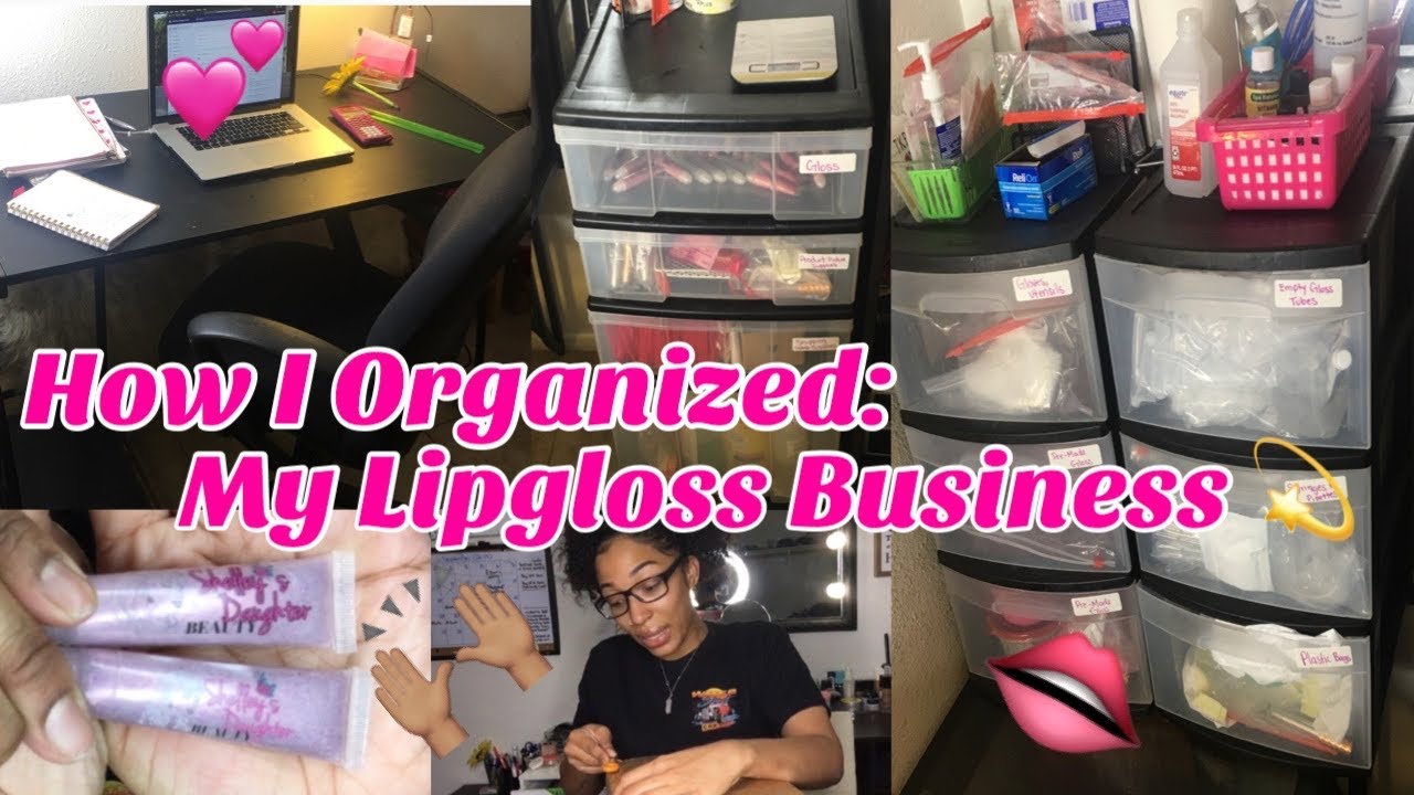 HOW I ORGANIZED MY LIPGLOSS BUSINESS |  LIPGLOSS LABELS, UNBOXING, INVENTORY| LIPGLOSS BUSINESS  P.4