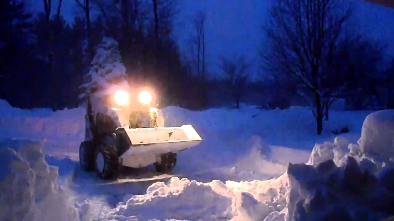 Bobcat A300 Moving Snow Drift