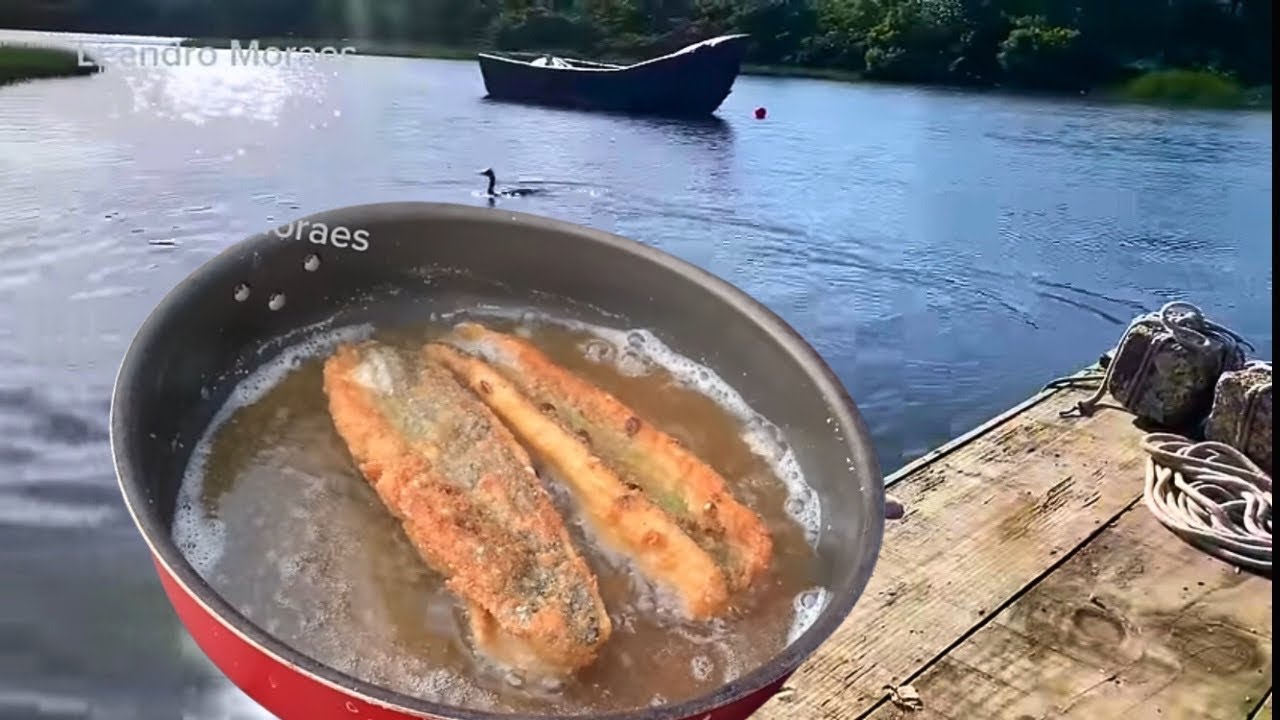 Pesquei  e Preparei  o Frito gostoso na Casa Flutuante