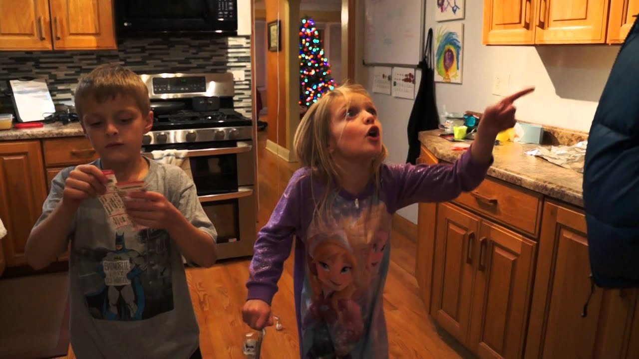 Dad comes home after Santa visit 2015