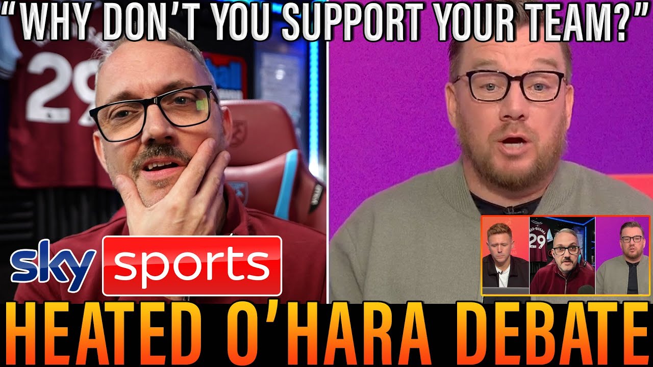 Столкновение Sky Sports! 😡 Гонзо отвечает Джейми О’Хара из-за фанатов «Вест Хэма» и обвинений Сал...