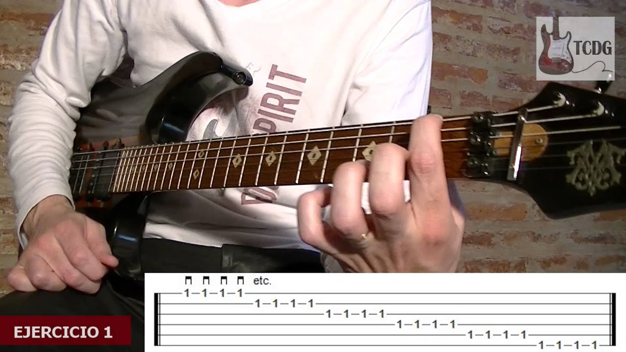 Aprende Como Tocar Guitarra Eléctrica Fácil: Primeros Ejercicios Dedo 1 /Tutorial Mario Freiria TCDG