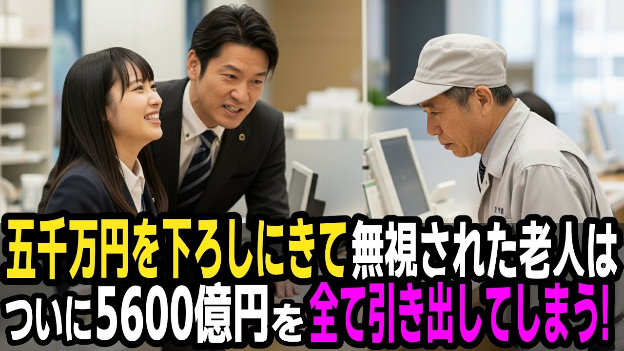 5000万円を下ろしにきて嘲笑された老人ー5600億円解約宣言で銀行は阿鼻叫喚の大混乱に陥った！