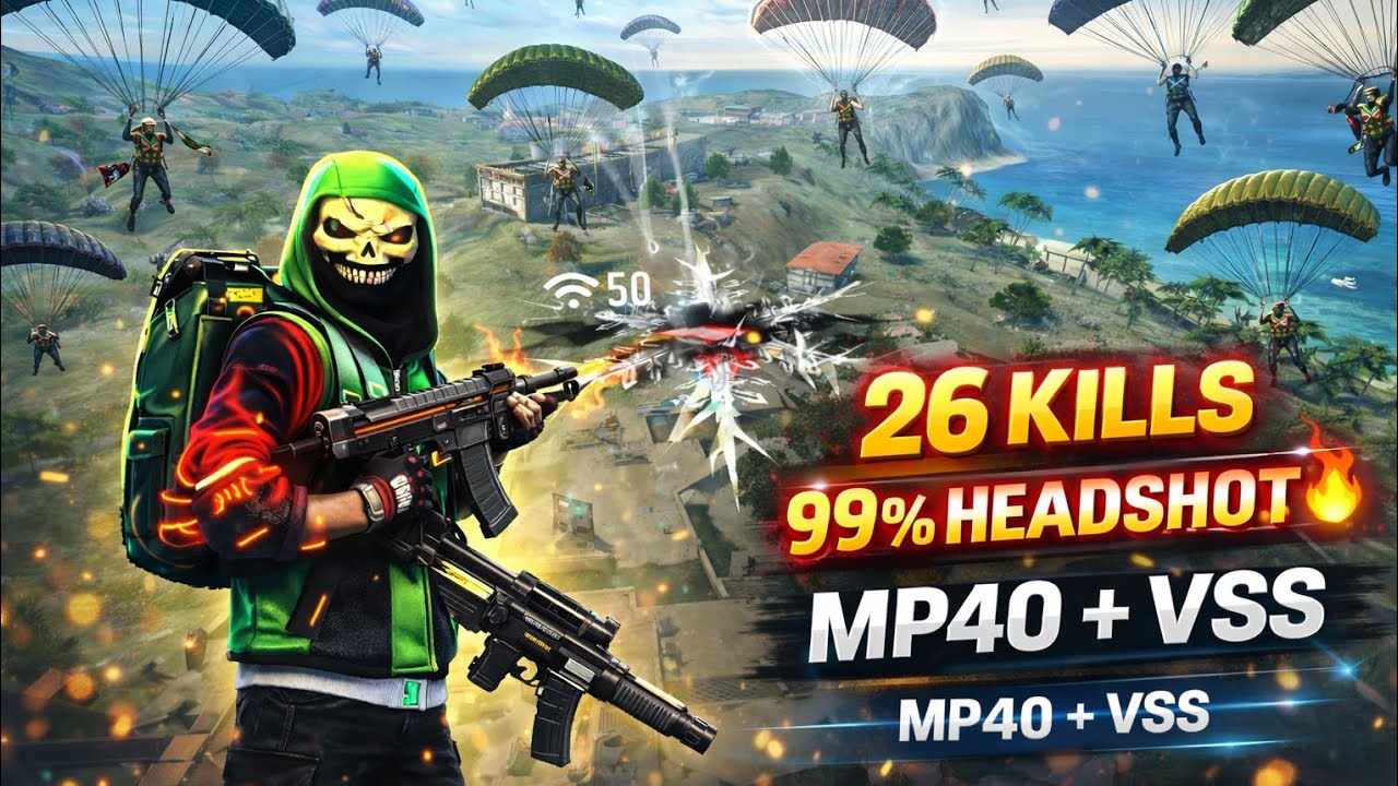 26 Kills 💀 | 99% Headshot Rate 🔥 | MP40 & VSS | Samsung A55