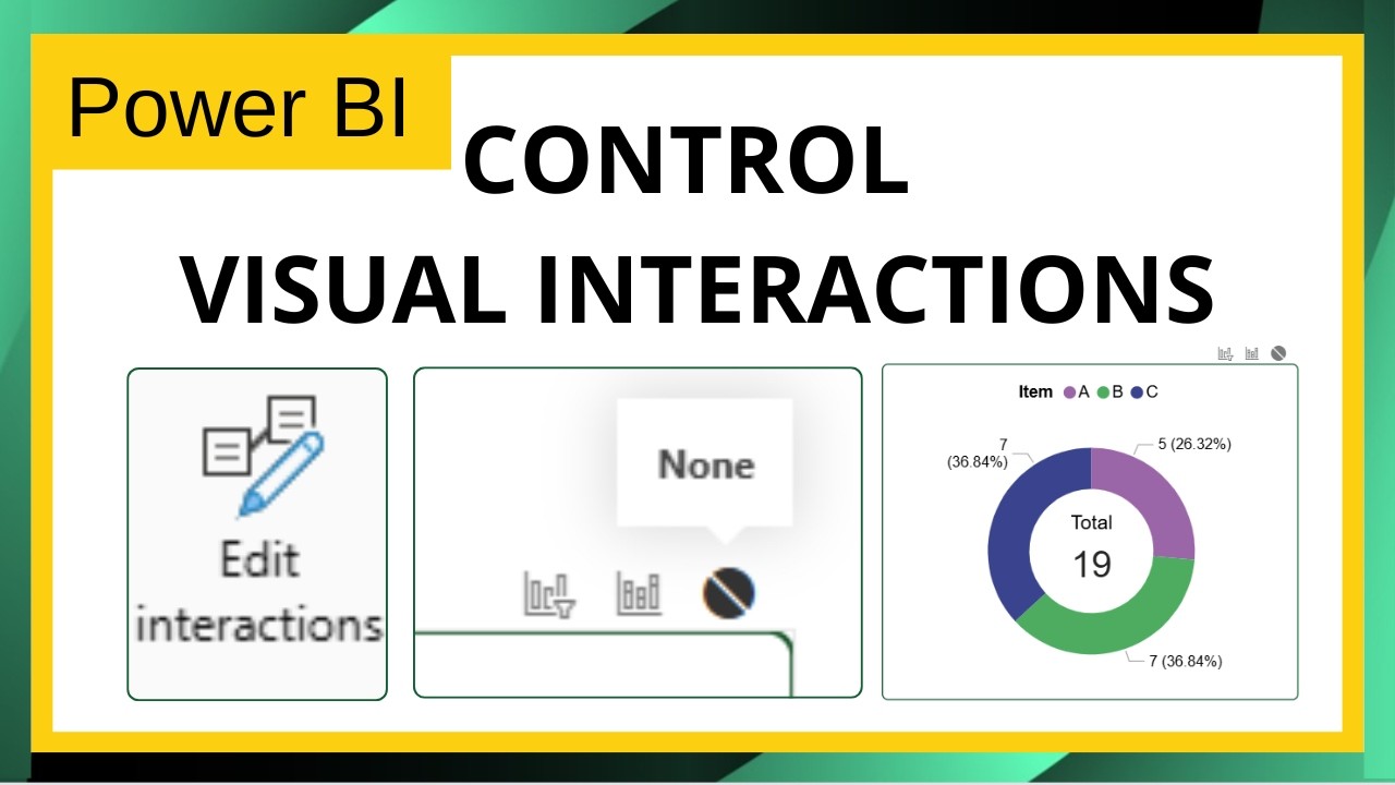 Как предотвратить взаимную фильтрацию визуальных элементов в Power BI | Объяснение взаимодействий...