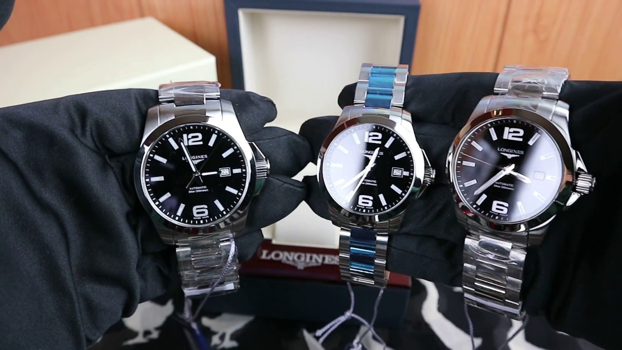 Longines Conquest  39, 41, 43mm Automatic Black Dial