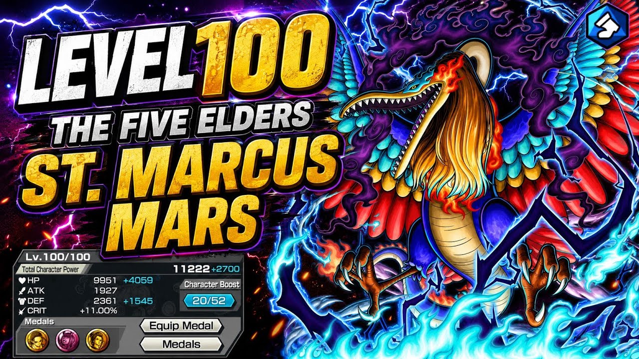 LEVEL 100 THE FIVE ELDERS ST. MARCUS MARS GAMEPLAY | ONE PIECE BOUNTY RUSH | OPBR