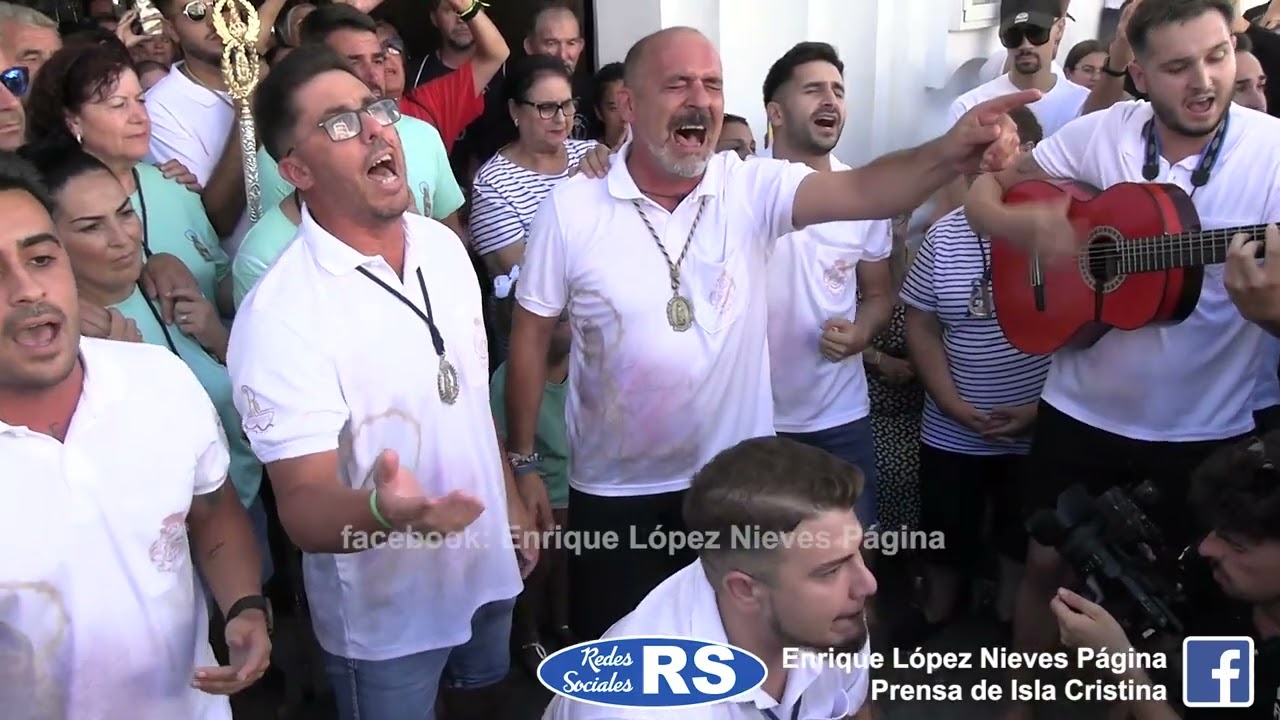 El Grupo SIEMPRE CONTIGO le canta a la Virgen del Mar, Punta del Caimán. Isla Cristina 21-8-2022