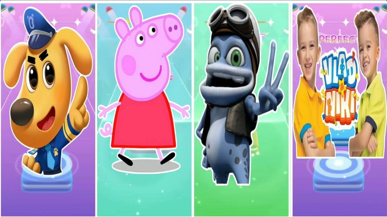 Sherif labrador vs Peppa pig vs Crazy frog vs Vlad and Niki