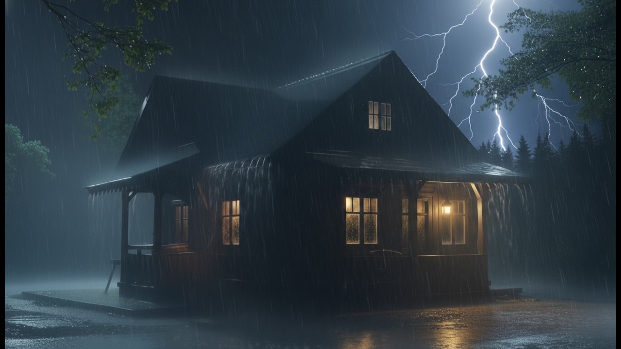 Gentle Night Rain 🌧️ Soft Thunder for Deep Sleep