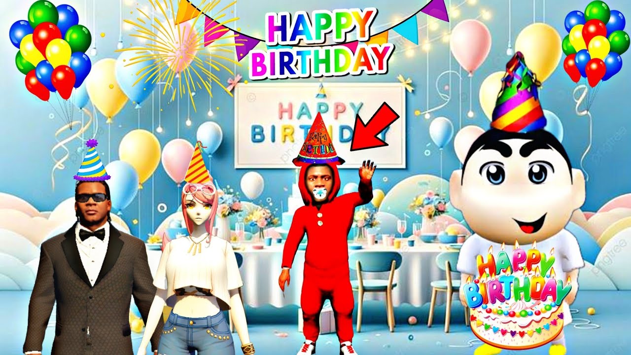 Franklin's Daughter Birthday Celebration in GTA 5 | Shinchan Surprise Gift In Nanako Birthday Party