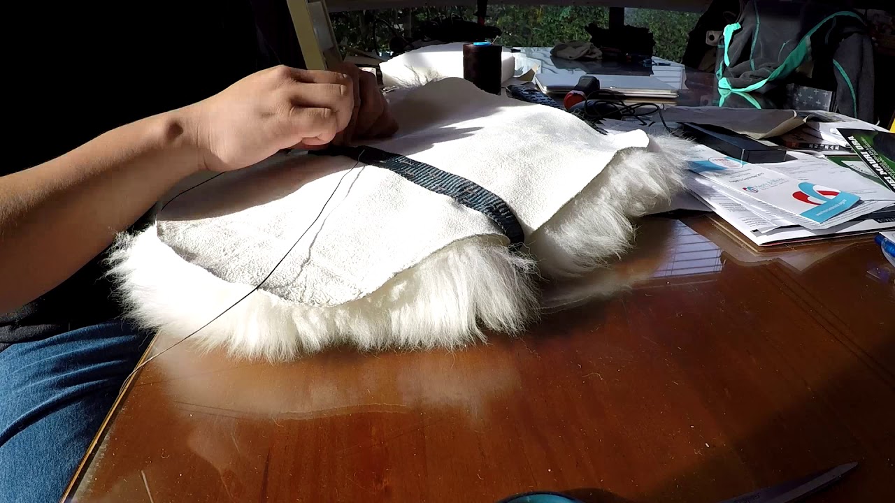 DIY Motorcycle Sheepskin Seat Cover