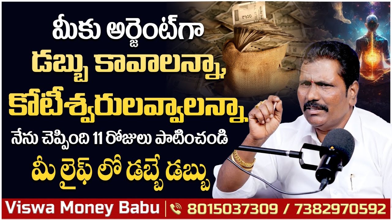 దరిద్రం పోయి ధనవంతులవ్వాలంటే | Law of Attraction Money Affirmations by Viswa Money Babu | Vikram TV