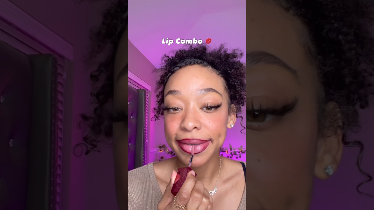 WOULD YOU WEAR THIS LIP COMBO? 🤨💋 #asmr #asmrsounds #shorts #lipgloss
